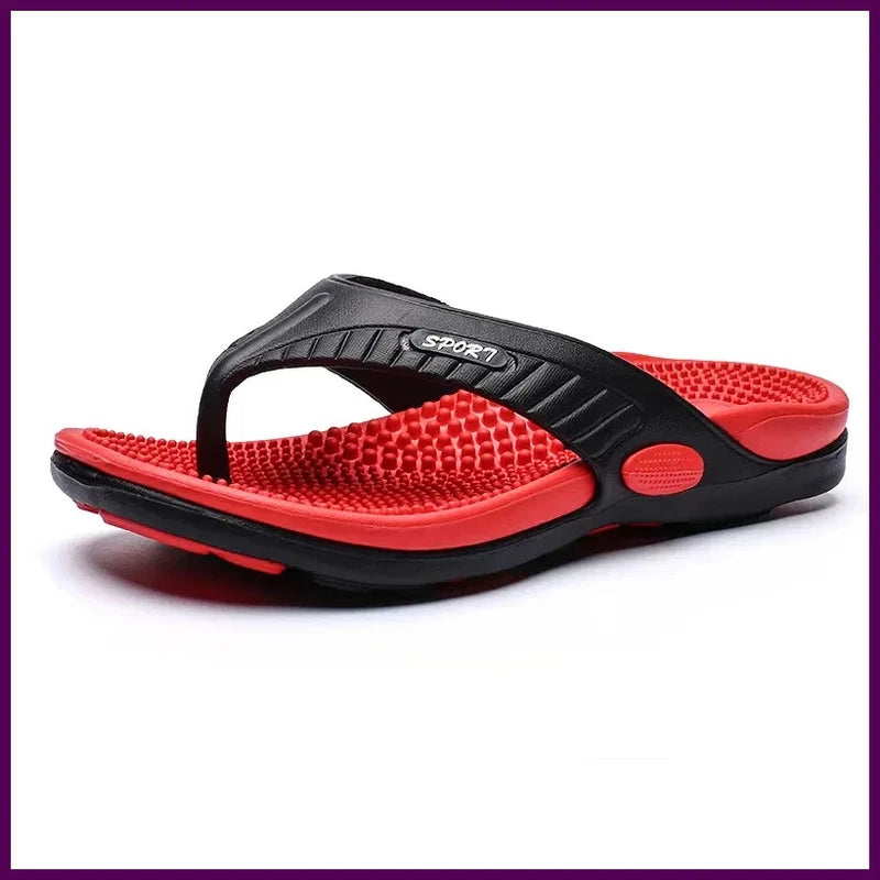 Massage Flip Flops for Men Summer Breathable Beach Shoes Sandals Men Luxury Flip