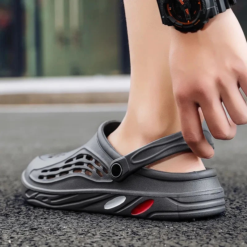 Men Sandals Summer Clogs EVA Garden Slippers Hole Shoes Beach Platform