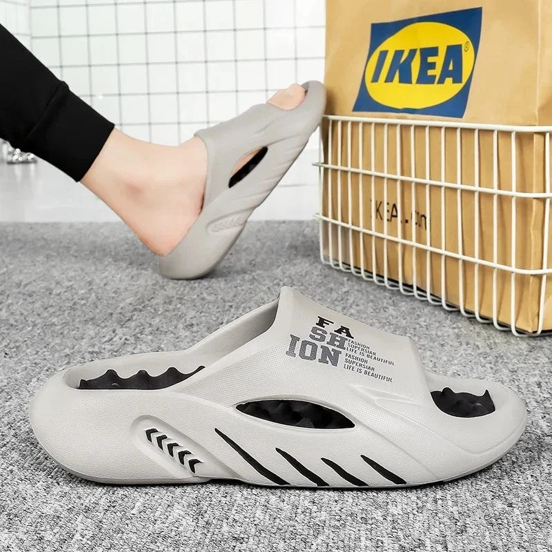 New Summer Men Massage Slippers Sandals Casual Beach Shoes Soft Sole Slides Gift