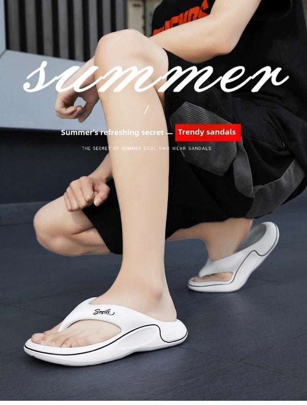 Summer Thong Sandals for Men, Ultra-Soft Sole Anti-Skid Beach Slides New Design