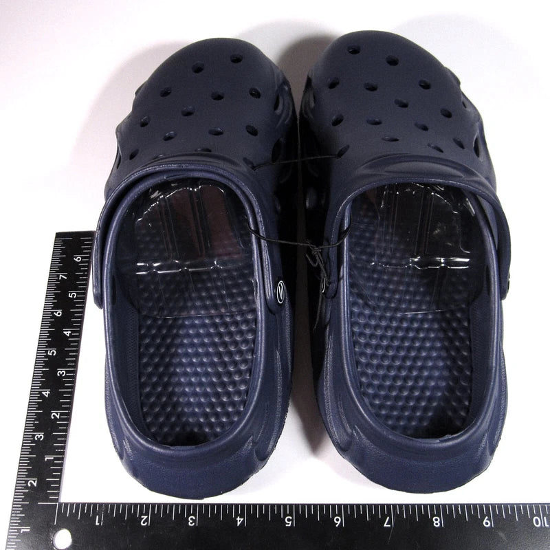 Men (9M) Hollow Out Sandals Light Beach Slippers Dark Blue Vented Clogs