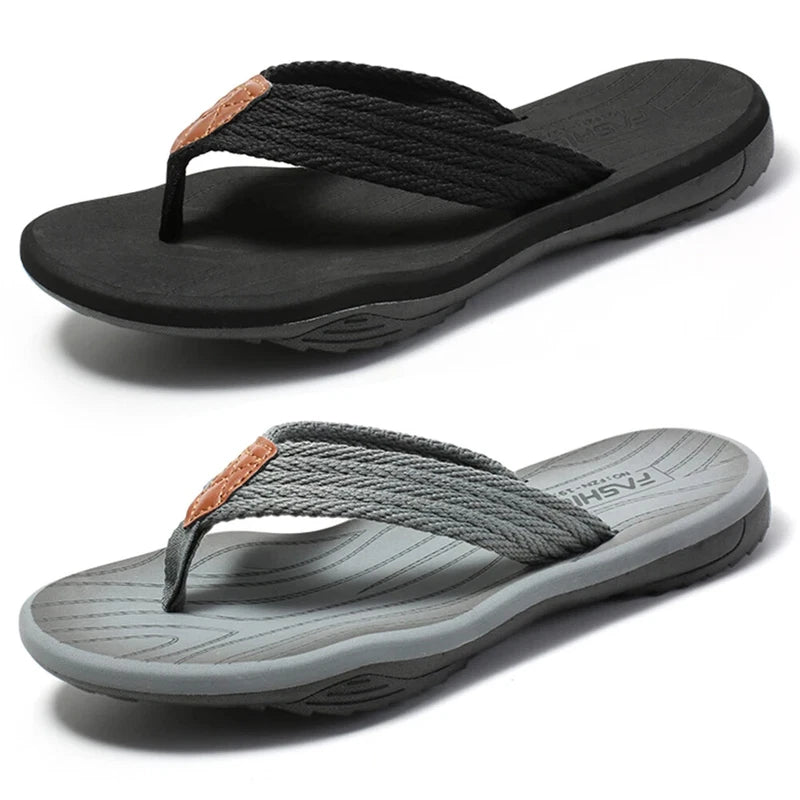 Men Beach Flip-Flops Slip on Summer Sandals Arch Support Casual Sports