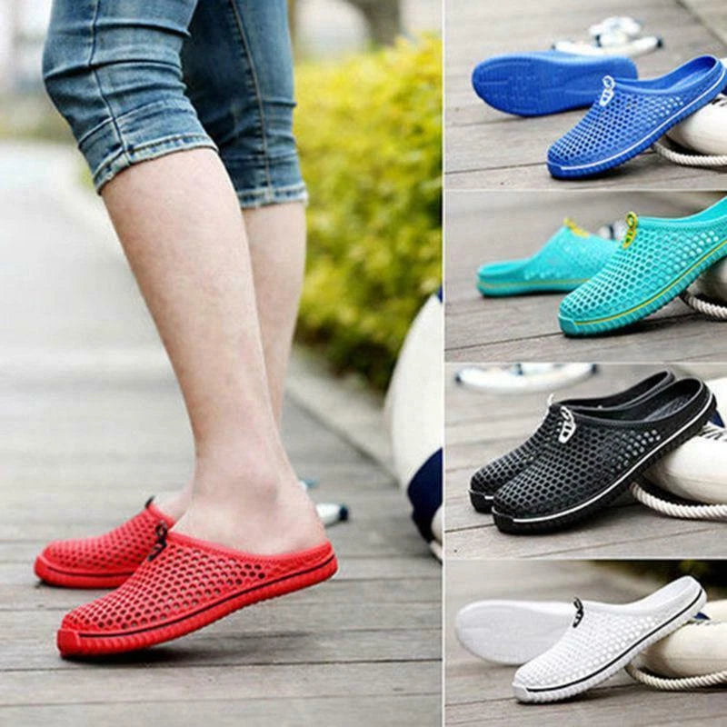 Men Women Slippers Breathable Hollow-out Beach Sandals Garden Hole Shoes Grand D