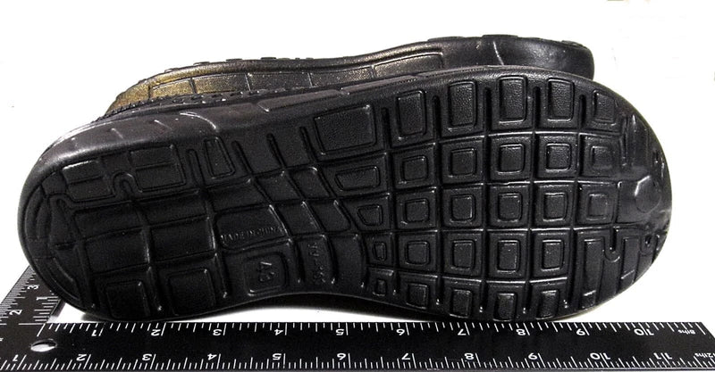 Men (10M) Letter Graphic Hollow Out Light Sandals Beach Slippers Gold Black