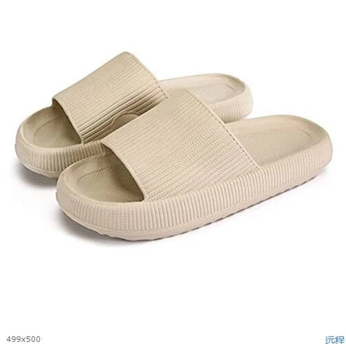 ON SALE!! Anti-Slip Cozy Pillow Slides Sandals Slippers Height Boosting Outdoor