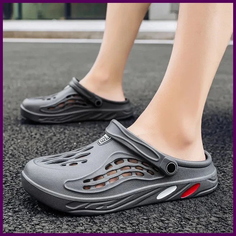 Men Sandals Summer Clogs EVA Garden Slippers Hole Shoes Beach Platform