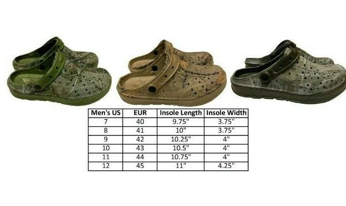 Clogs Slipper Nursing Garden Beach Men's Sandals Camouflage Pool Shoes US7/ EU40