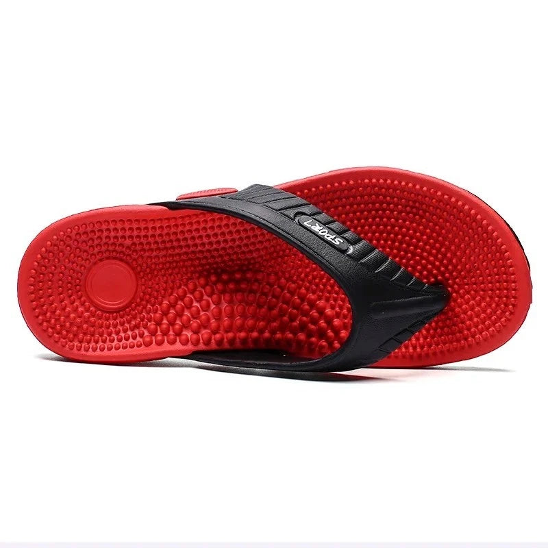 Massage Flip Flops for Men Summer Breathable Beach Shoes Sandals Men Luxury Fli