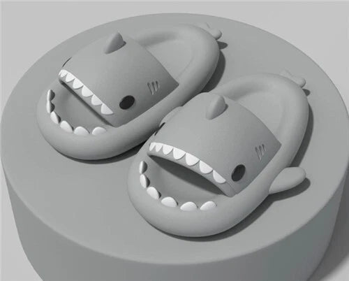 Shark Slides TikTok Soft Beach Cloud Platform EVA Slippers kids and adults