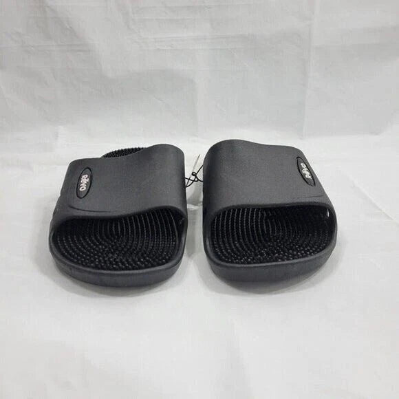 Revo Slides Slippers Men Size 9 Black Textured Footbed Athleisure Beach Resort