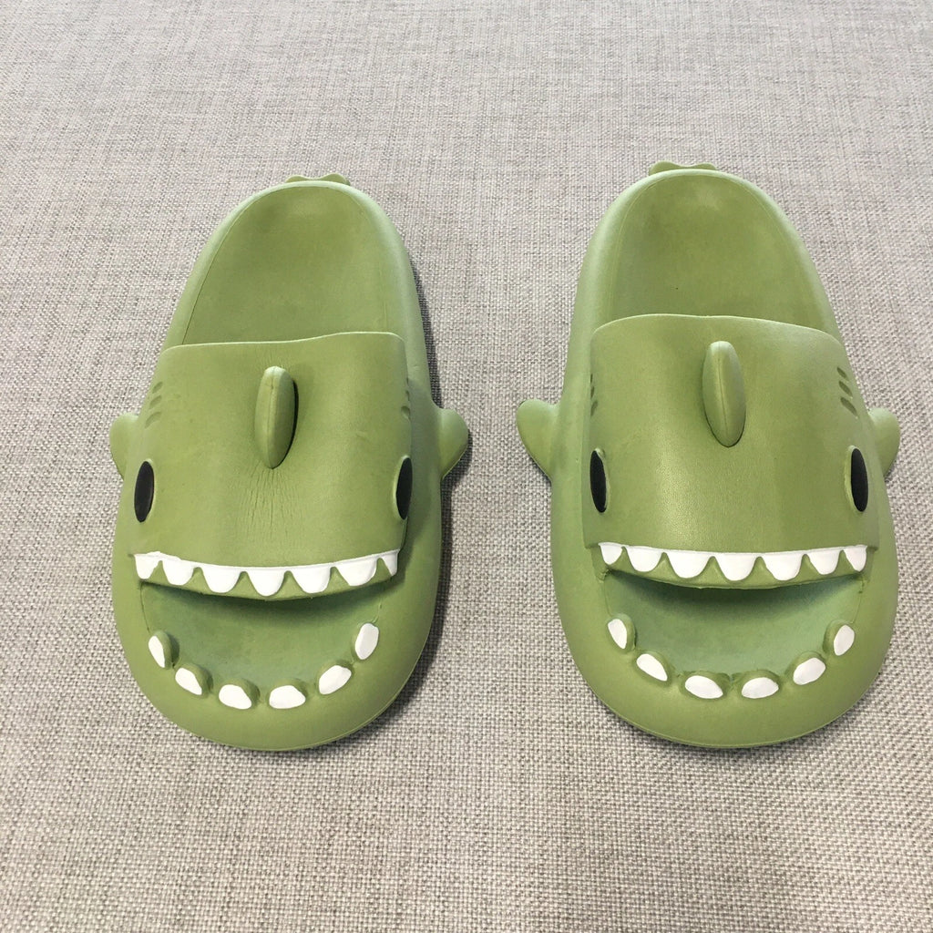 Shark Slides, Green, Unbranded,  Size 38-39, Slippers, Beach New