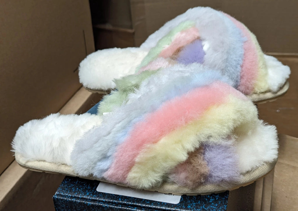 🔥BLOWOUT SALE!🔥 EMU Australia Mayberry Rainbow Pastel Slippers Sizes 6 7 8 9🔥