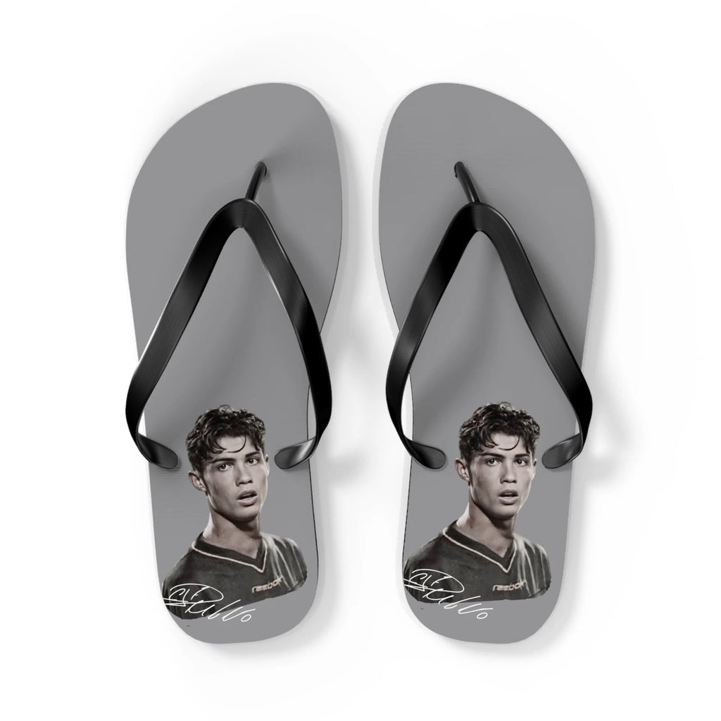 Sporty Flip Flops Featuring Iconic Athlete | Cool Casual Summer Slippers, Beach