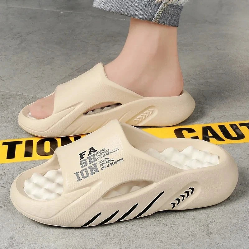 New Summer Men Massage Slippers Sides Indoor Outdoor Sandals Beach Casual Shoes