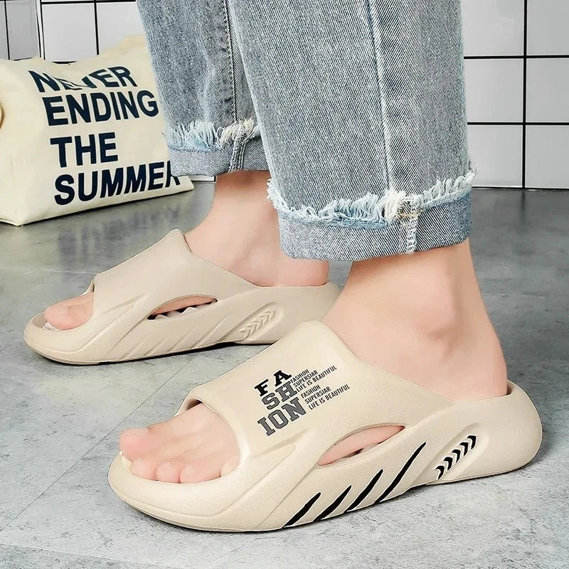 New Summer Men Massage Slippers Sides Indoor Outdoor Sandals Beach Casual Shoes