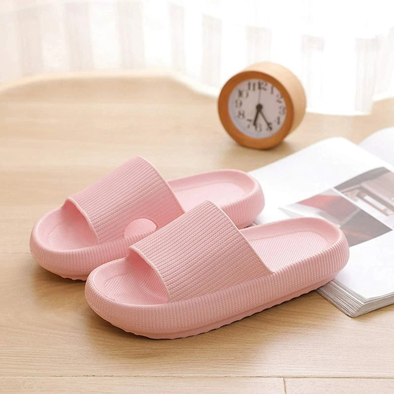 ON SALE!! Anti-Slip Cozy Pillow Slides Sandals Slippers Height Boosting Outdoor
