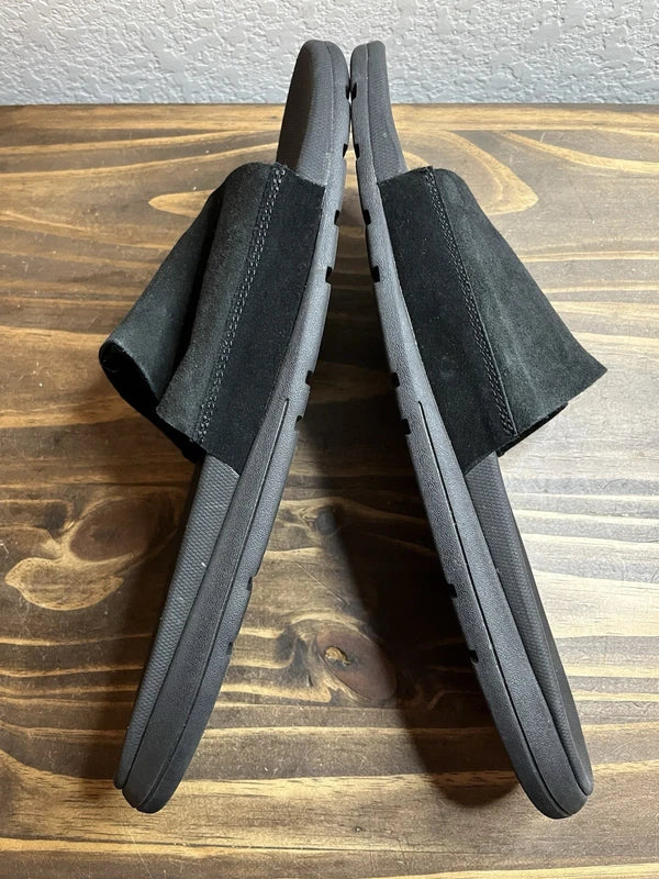 UGG Shoes Xavier Sandals Slippers Slides TF Twin Face Black Sz 13/13.5 Pre-Owned