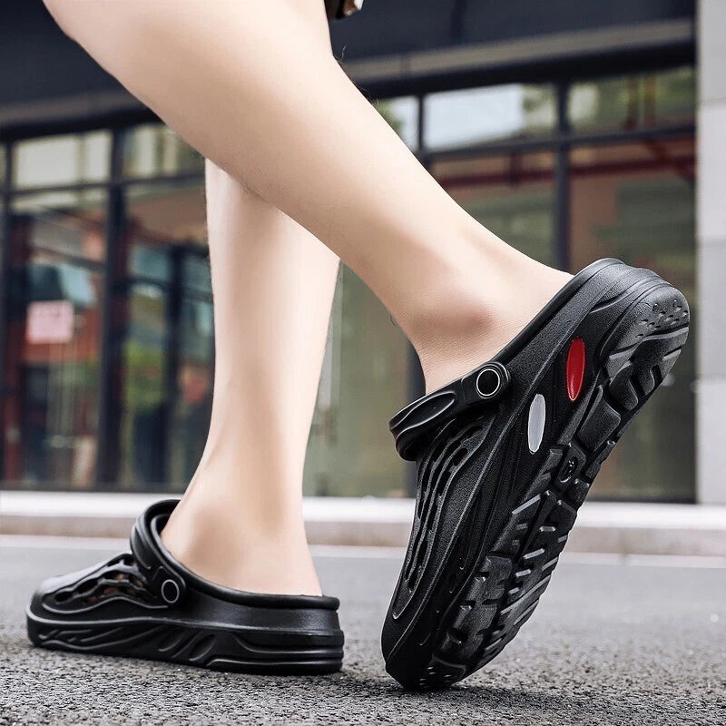 Men Garden Shoes Slip-on Outdoor Beach Slippers Sandals Lightweight Breathable