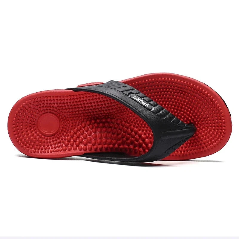 Massage Flip Flops for Men Summer Breathable Beach Shoes Sandals Men Luxury Flip