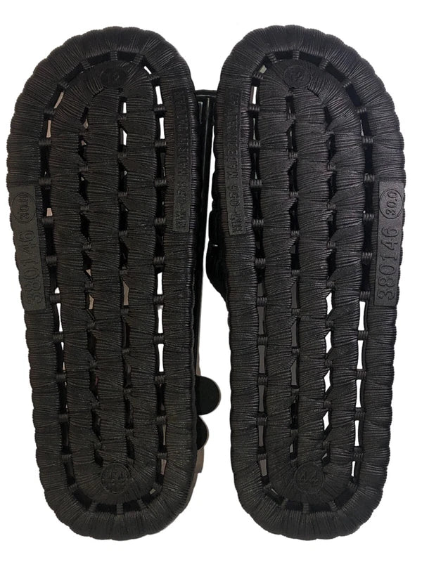 TECS Men's Shower Shoe with Open Toe Rubber Sole Size 12 Black Gym, Beach, Dorm