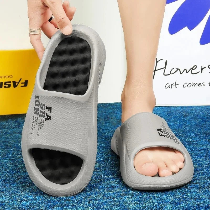 New Summer Men Massage Slippers Sides Indoor Outdoor Sandals Beach Casual Shoes