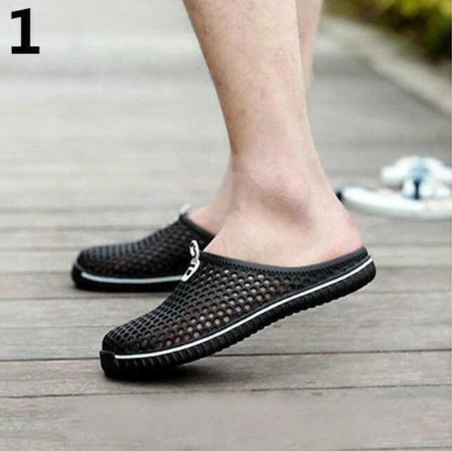 Men Women Slippers Breathable Hollow-out Beach Sandals Garden Hole Shoes Grand D