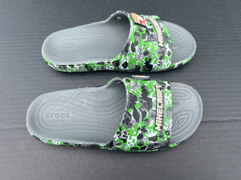 Crocs Slides Minecraft Unisex M5 W7