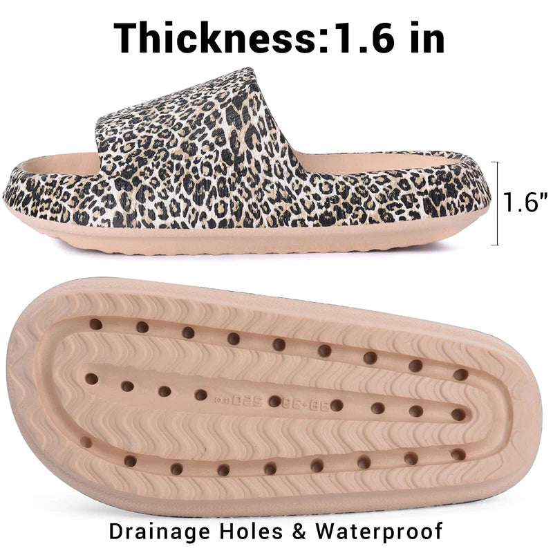 Women Men Cloud Slippers Comfort Pillow Slide Sandals Bathroom Beach Home Shoes