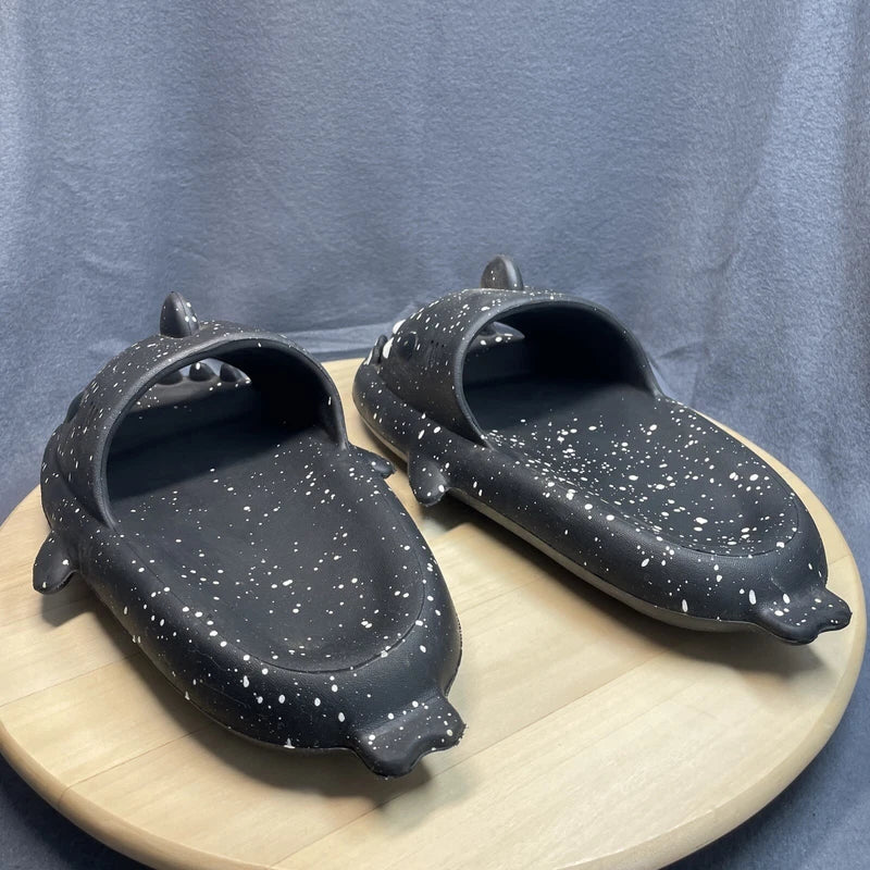 Shark Orca Slide Summer Beach Sandal Slipper Fun Silly Party Adult 40-41 M7 W9.5