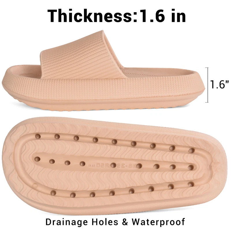 Women Men Cloud Slippers Comfort Pillow Slide Sandals Bathroom Beach Home Shoes