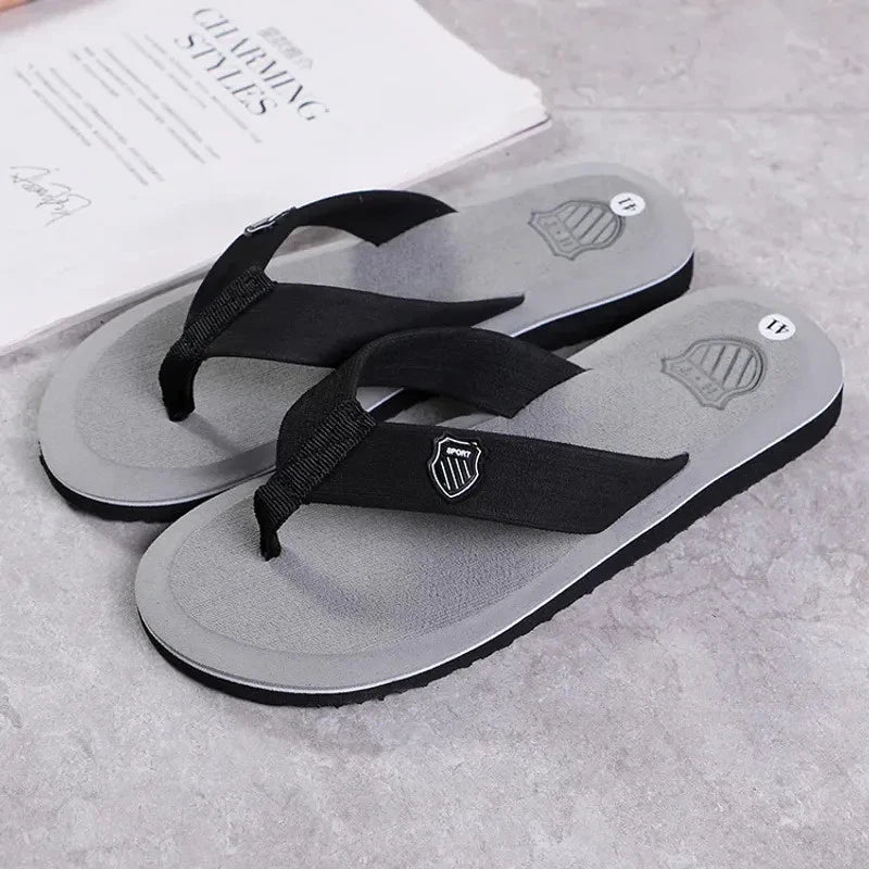 Casual Flip Flops For Men Slippers Beach Sandals Summer Non-Slip Flat Slides Men