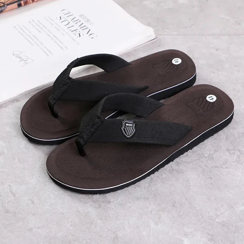 Casual Flip Flops For Men Slippers Beach Sandals Summer Non-Slip Flat Slides Men