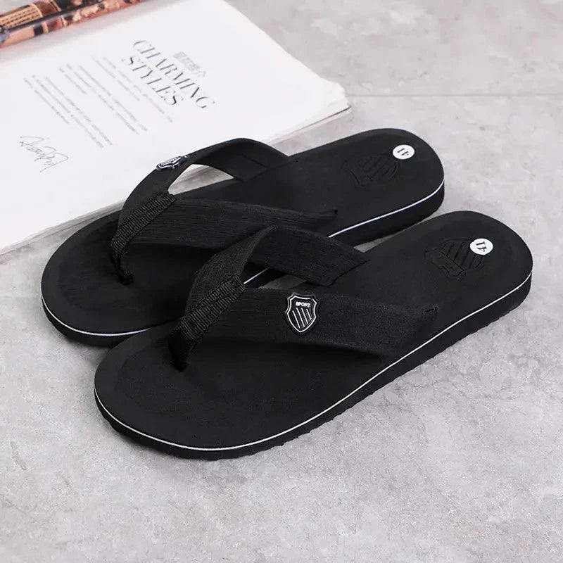 Casual Flip Flops For Men Slippers Beach Sandals Summer Non-Slip Flat Slides Men