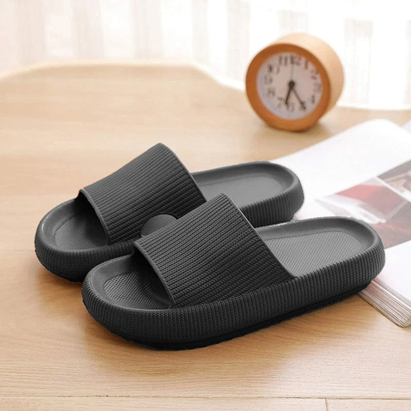 ON SALE!! Anti-Slip Cozy Pillow Slides Sandals Slippers Height Boosting Outdoor