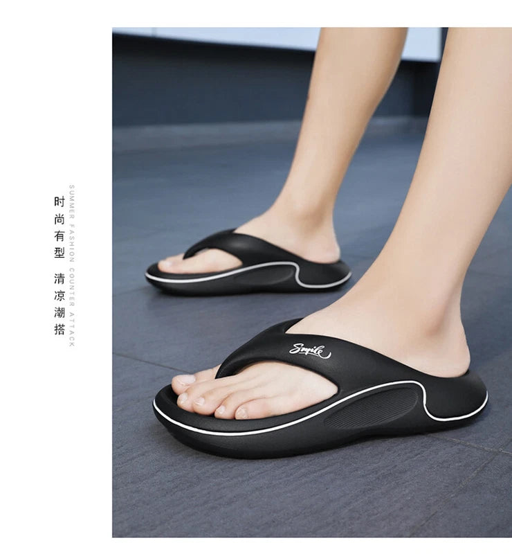 Summer Thong Sandals for Men, Ultra-Soft Sole Anti-Skid Beach Slides New Design