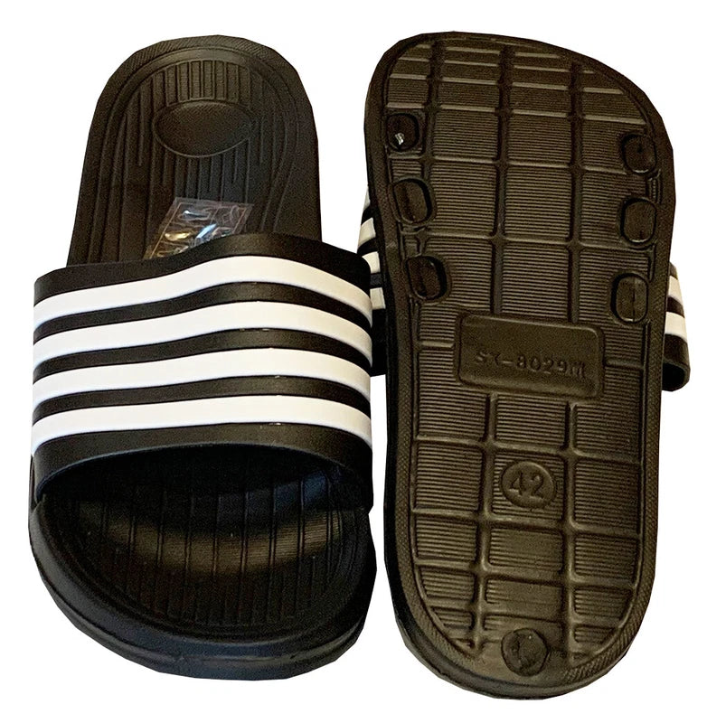 Mens Slip On Sport Sandals Slides Rubber Flip Flops Shower Slippers Pool Beach