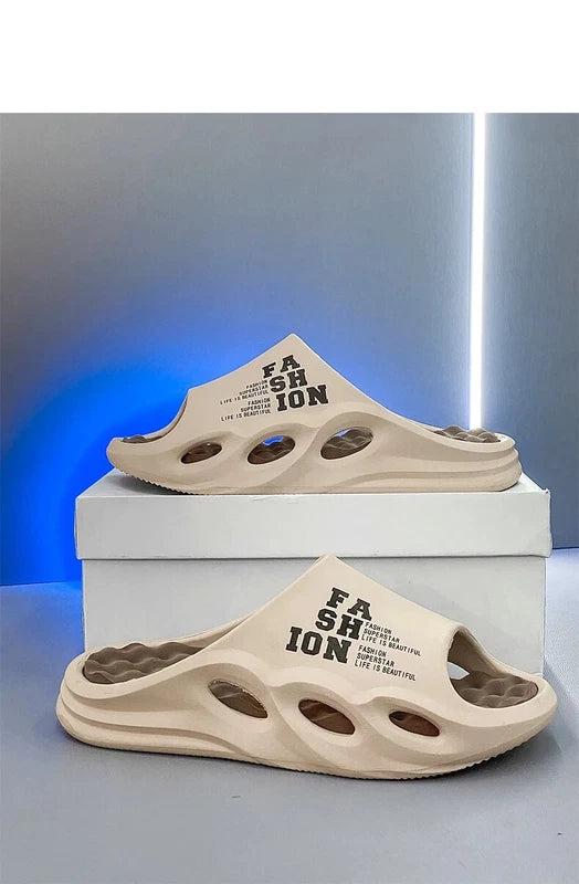 Men's Fashion Massage Slippers Non-Slip EVA Flip Flops Beach Shower Shoes Gift