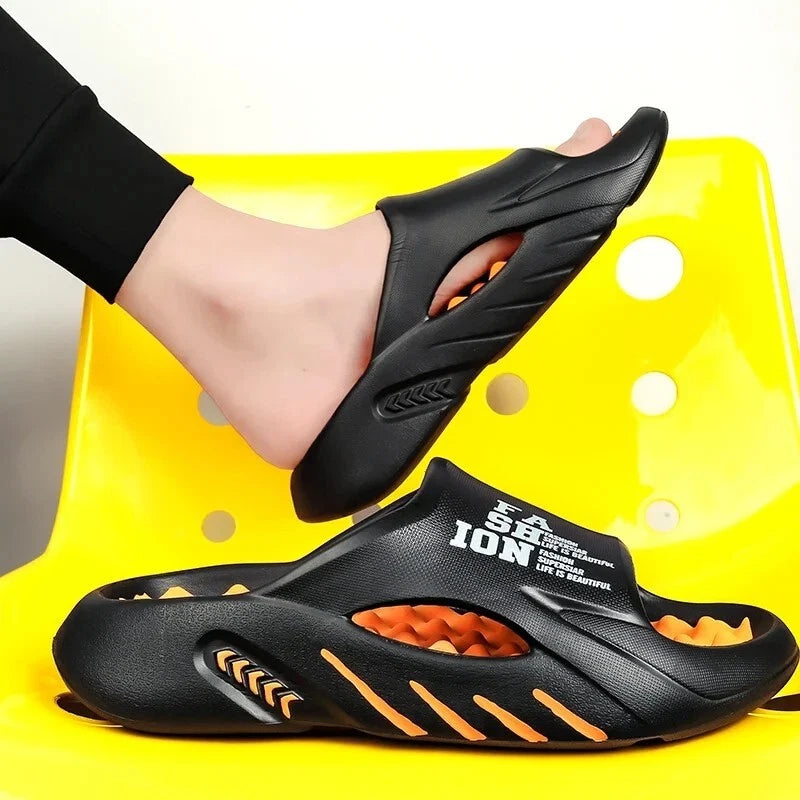 2025 Men's New Summer Massage Slippers Sandals Slides Soft EVA Beach Shoes Gift