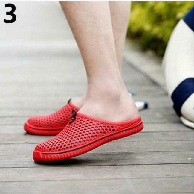 Men Women Slippers Breathable Hollow-out Beach Sandals Garden Hole Shoes Grand D