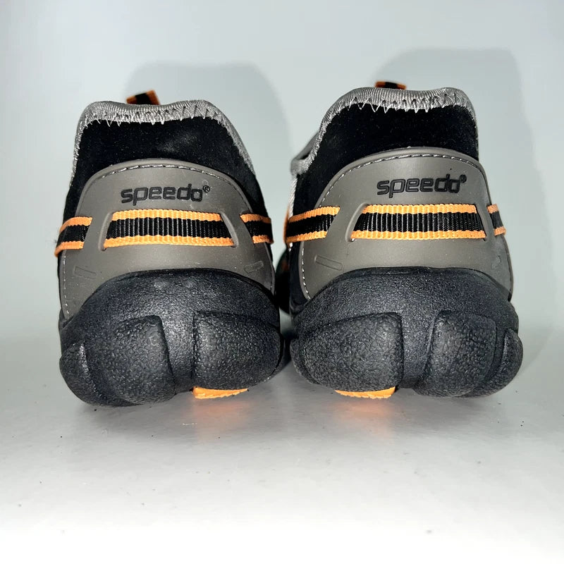 Speedo Mens Slides Mesh Slip-Ons Water Beach Running Silver/Gray Size 13