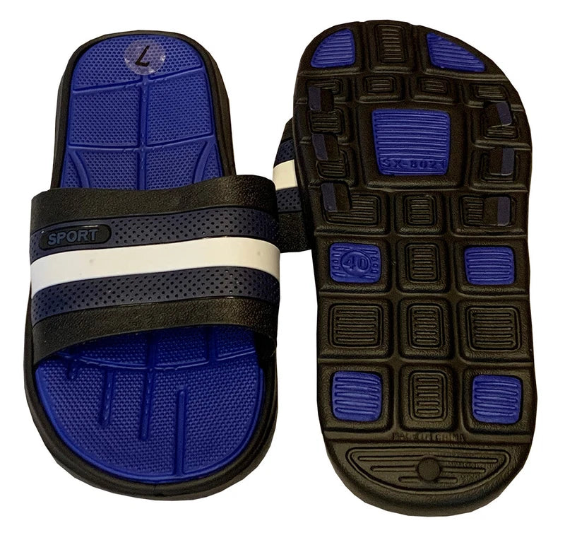 Mens Slip On Sport Sandals Slides Rubber Flip Flops Shower Slippers Pool Beach