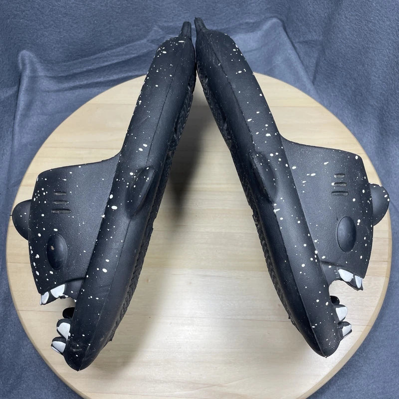 Shark Orca Slide Summer Beach Sandal Slipper Fun Silly Party Adult 40-41 M7 W9.5