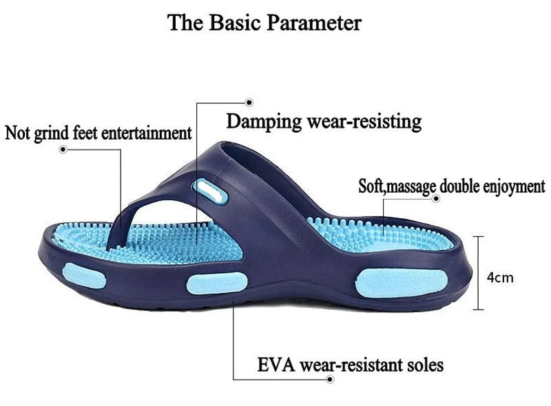 Men's Casual Wear Flat Beach Shoes Massage Sandals Sandals Slippers Flip Flops