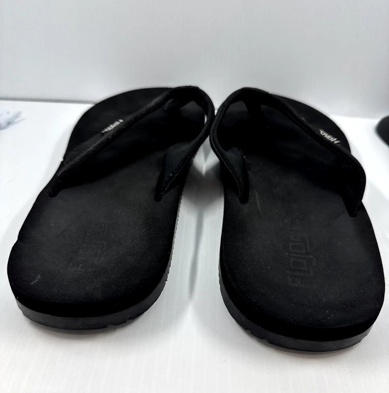 Flojos Men’s Black Foam Thongs Size 13 Casual Slip-On Beach Slippers Comfortable