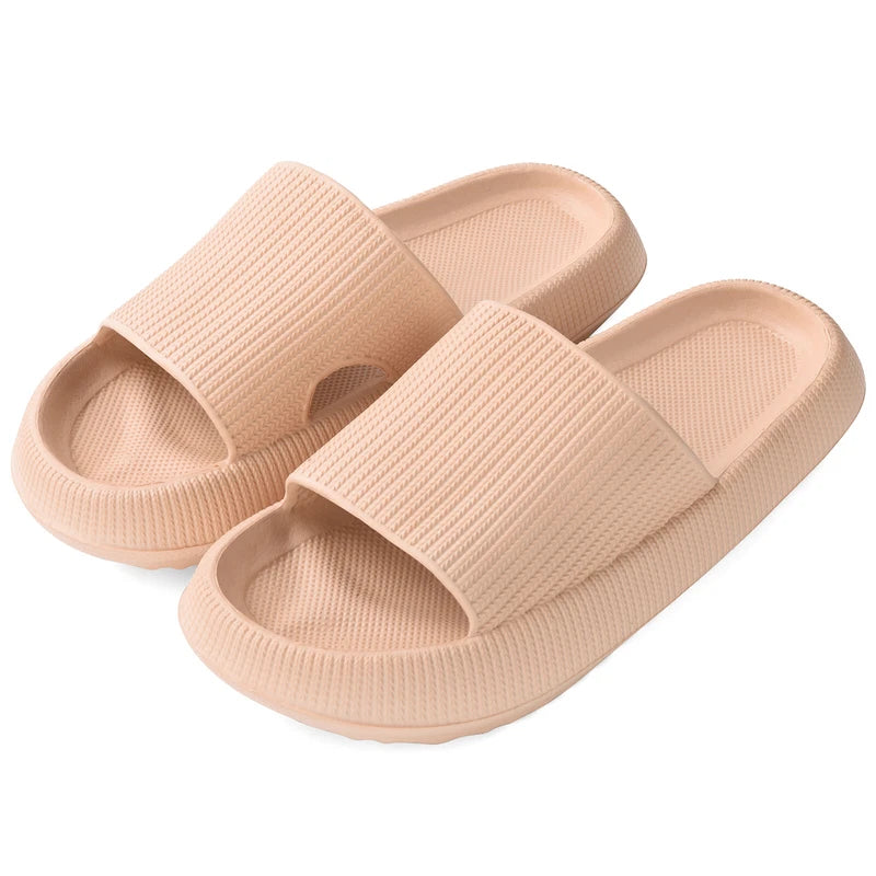 Women Men Cloud Slippers Comfort Pillow Slide Sandals Bathroom Beach Home Shoes