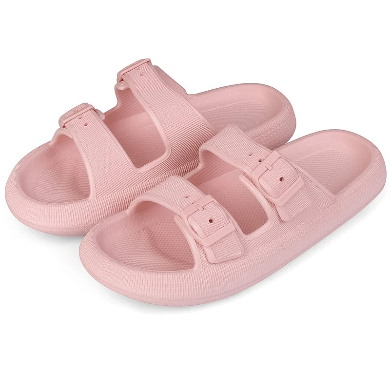 Women Men Cloud Slide Sandals Water Slippers Thicken Sole Bathroom Shoes US Size