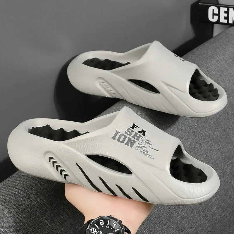 New Summer Men Massage Slippers Sides Indoor Outdoor Sandals Beach Casual Shoes