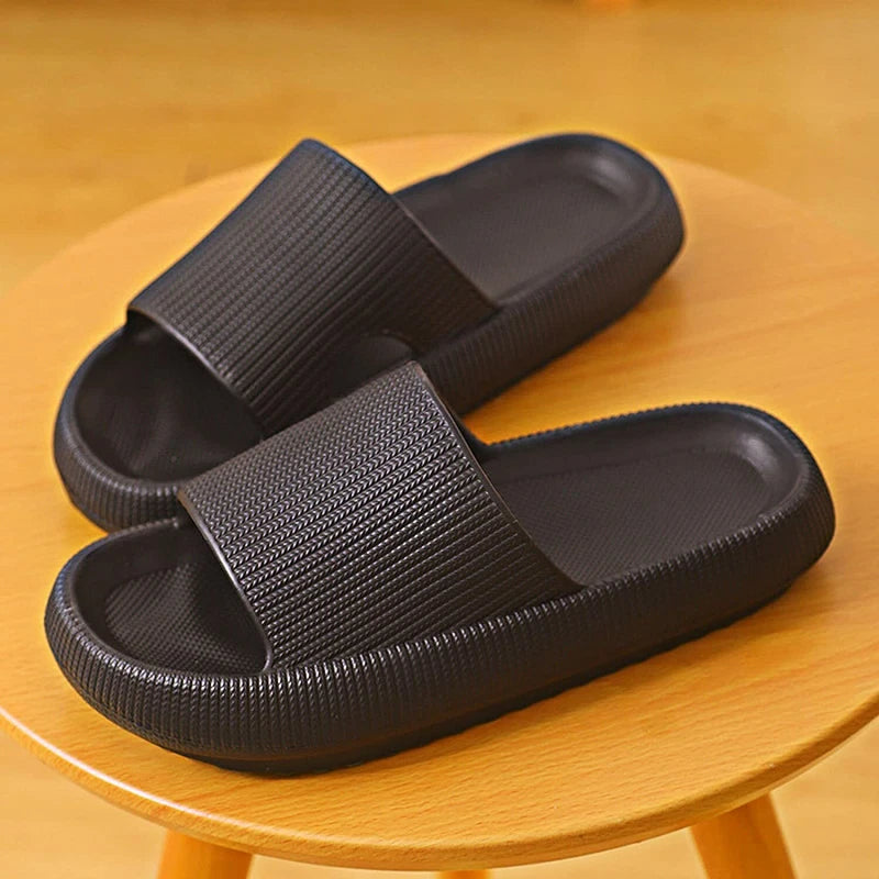 ON SALE!! Anti-Slip Cozy Pillow Slides Sandals Slippers Height Boosting Outdoor
