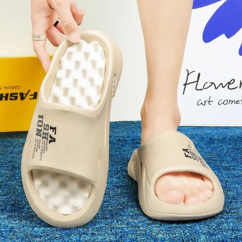 New Summer Men Massage Slippers Sides Indoor Outdoor Sandals Beach Casual Shoes