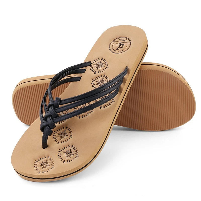 Women Summer Beach Sandals Outdoor Casual Flip Flops Non-Slip Shower Slippers